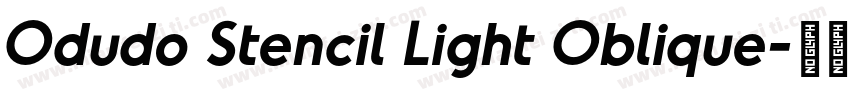 Odudo Stencil Light Oblique字体转换